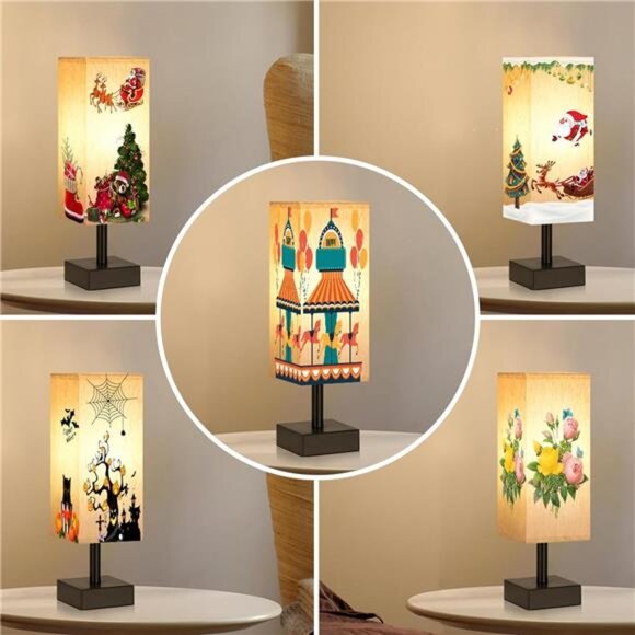 Small Table Lamp for Bedroom - Bedside Lamps for Nightstand, Minimalist Lamp - Picture 7 of 8